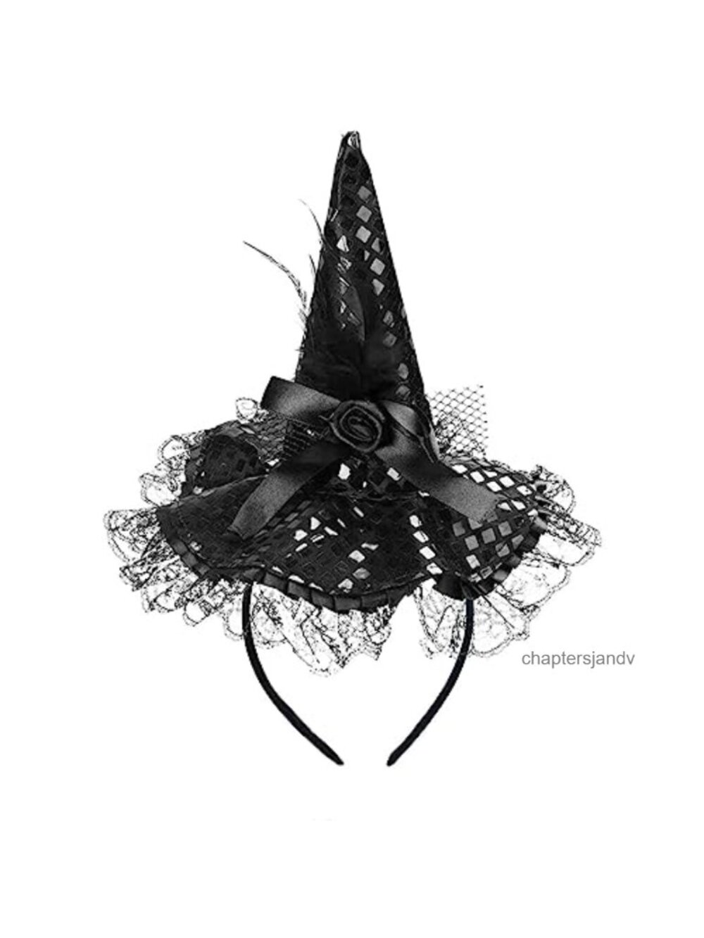 Halloween Witch Headband Satin Costume Hair Accessory One Size